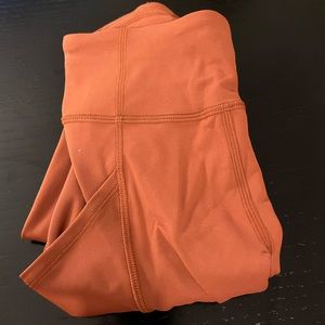 Lululemon Invigorate High-Rise Tight 25” in Dark Terracotta